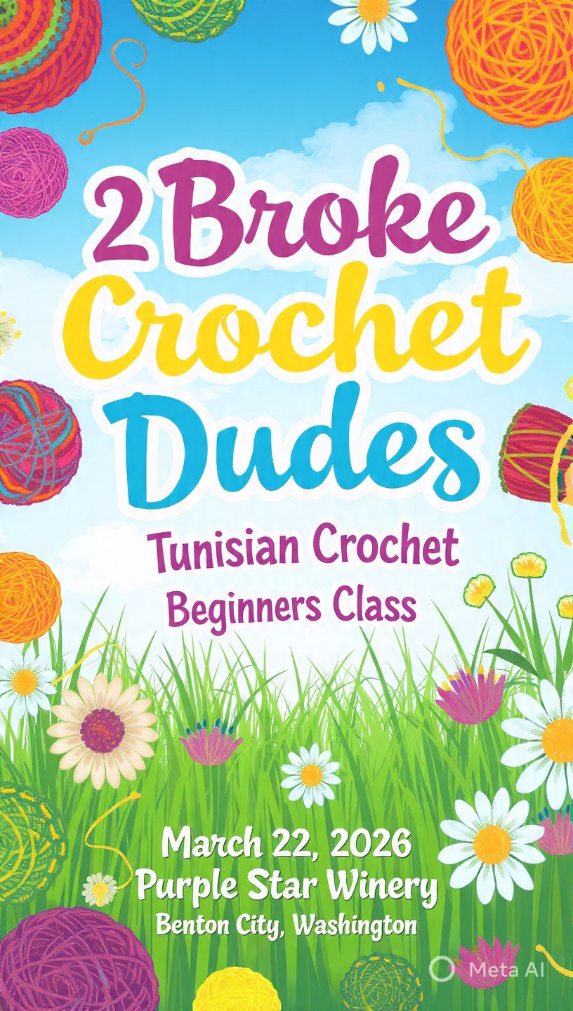 Tunisian Crochet for beginner at Purple Star Winery
