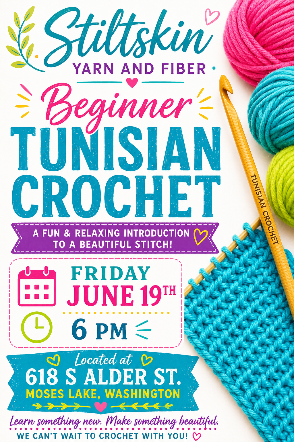 Beginning Tunisian Crochet class