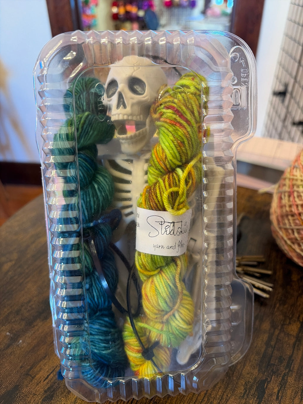 Let’s crochet that skeleton a sweater! October 11, Wit Cellars Prosser WA 12-2 PM