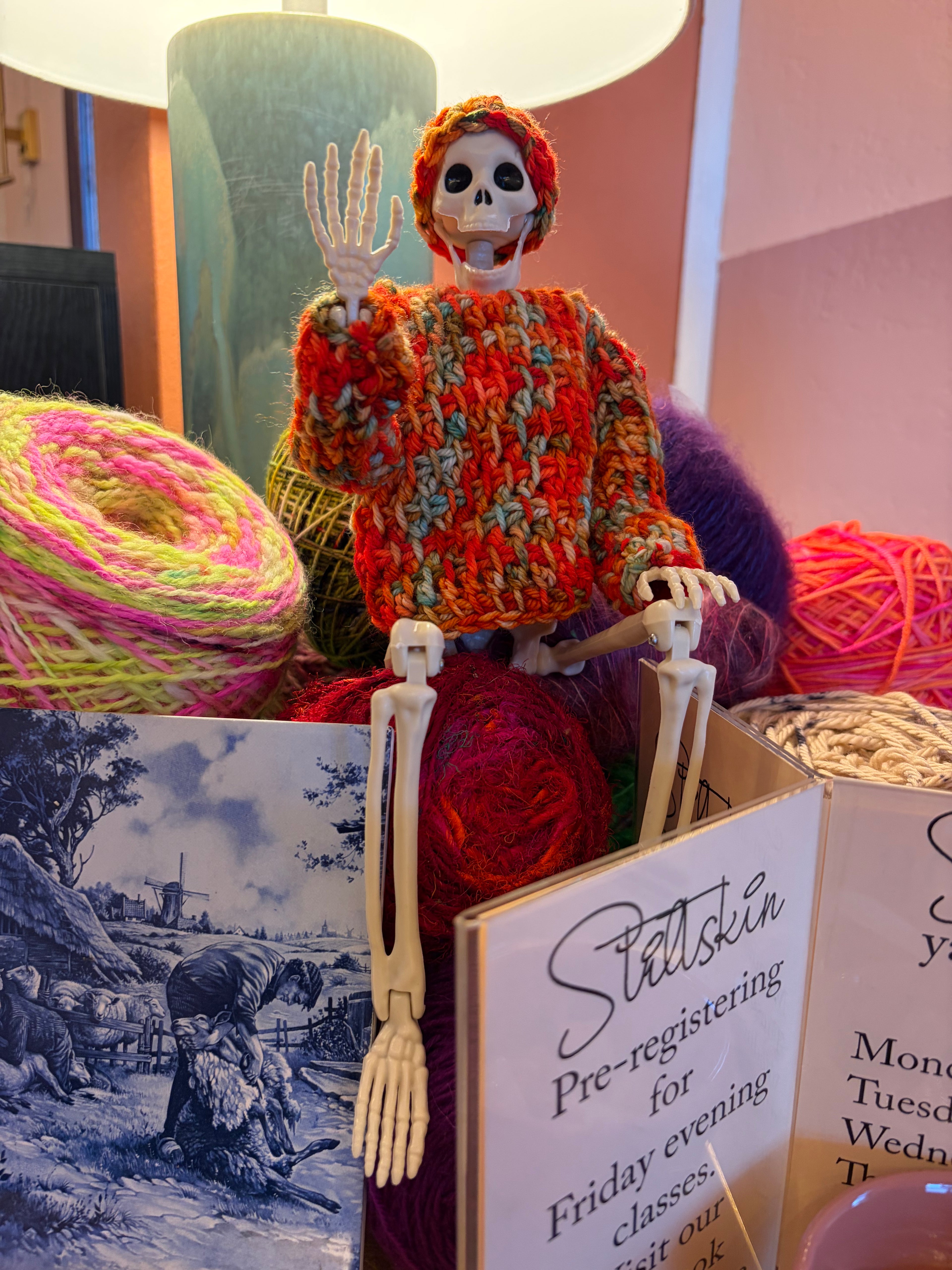 Crochet a Skeleton a Sweater - The Wine Collaboration Roslyn WA Sunday Oct 18 12-3 pm