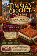 Let’s learn Tunisian Crochet - Wine Collaboration, Roslyn Sunday, Sept 27